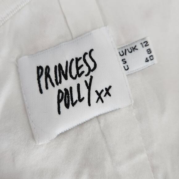 Princess Polly White Floral Ruched Crop Corset Top – Size US 8 - Picture 3 of 9